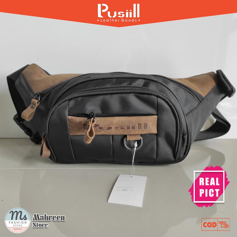 Tas Pria Tas Waistbag Tas Selempang Pria Komb Kulit Original Pusiill | XM 087