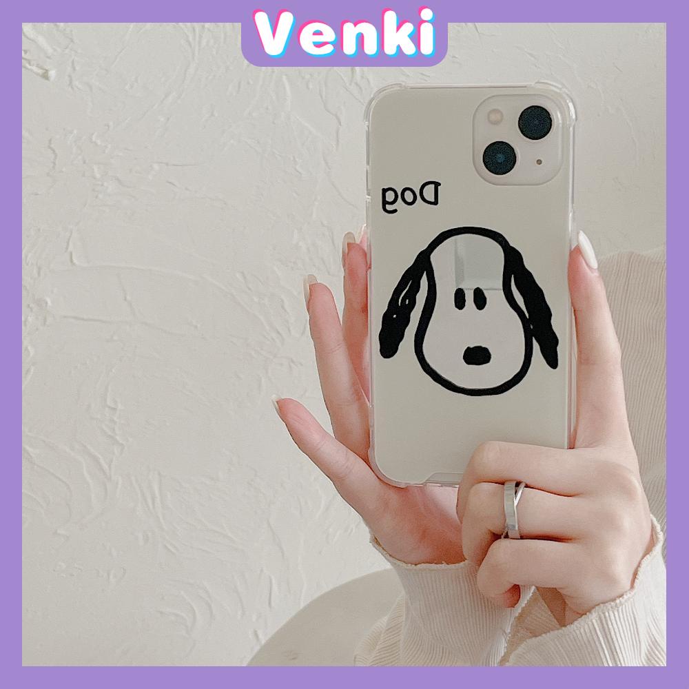 iPhone Case Acrylic HD Mirror Laser Airbag Shockproof Protection Camera Cute Puppy Simple Compatible For iPhone 11 iPhone 13 Pro Max iPhone 12 Pro Max iPhone 7 Plus iPhone xr xs