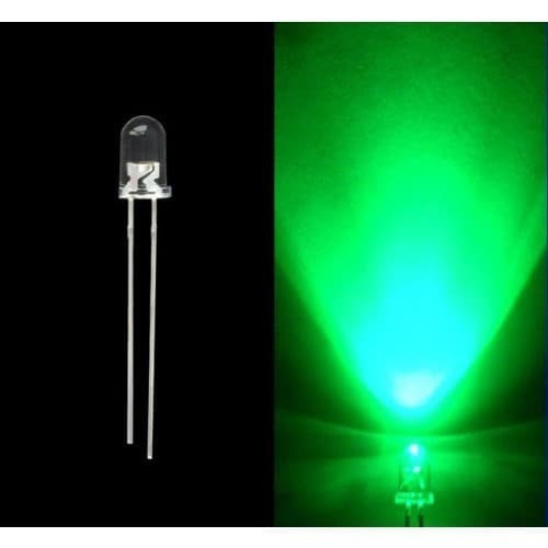 LED Super Bright 5mm Hijau, LED Lamp 5 mm Green