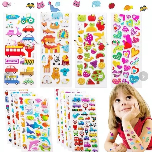 

STIKER 3D ANAK - STICKER TIMBUL - MAINAN TEMPEL KARAKTER