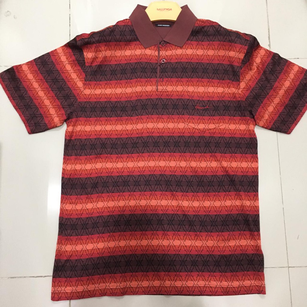 KAOS POLO MAN HASSENDA / KAOS POLO MOTIF / BAJU PRIA KERJA