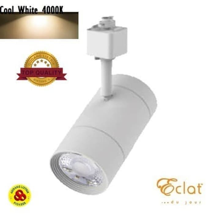 Eclat LED Track Light 7W 4200K Led Sorot Rel Putih Cahaya Cool White