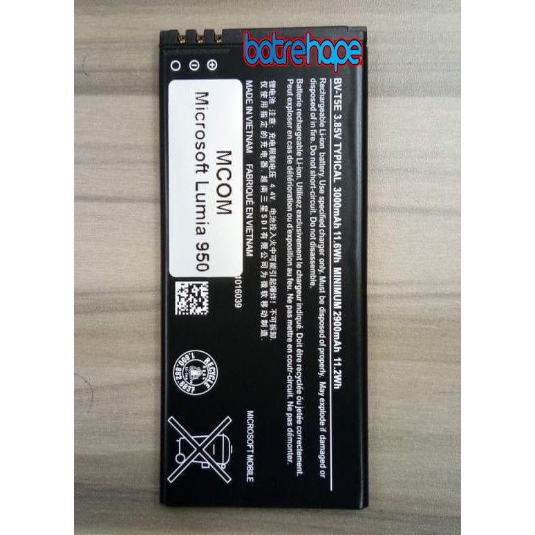 Battery Batre Baterai Mcom Nokia Lumia 950 BV-T5E BVT5E BV T5E