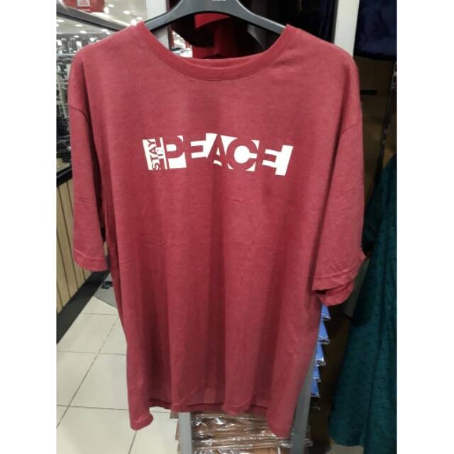 Kaos pria cole big size jumbo maroon brand matahari