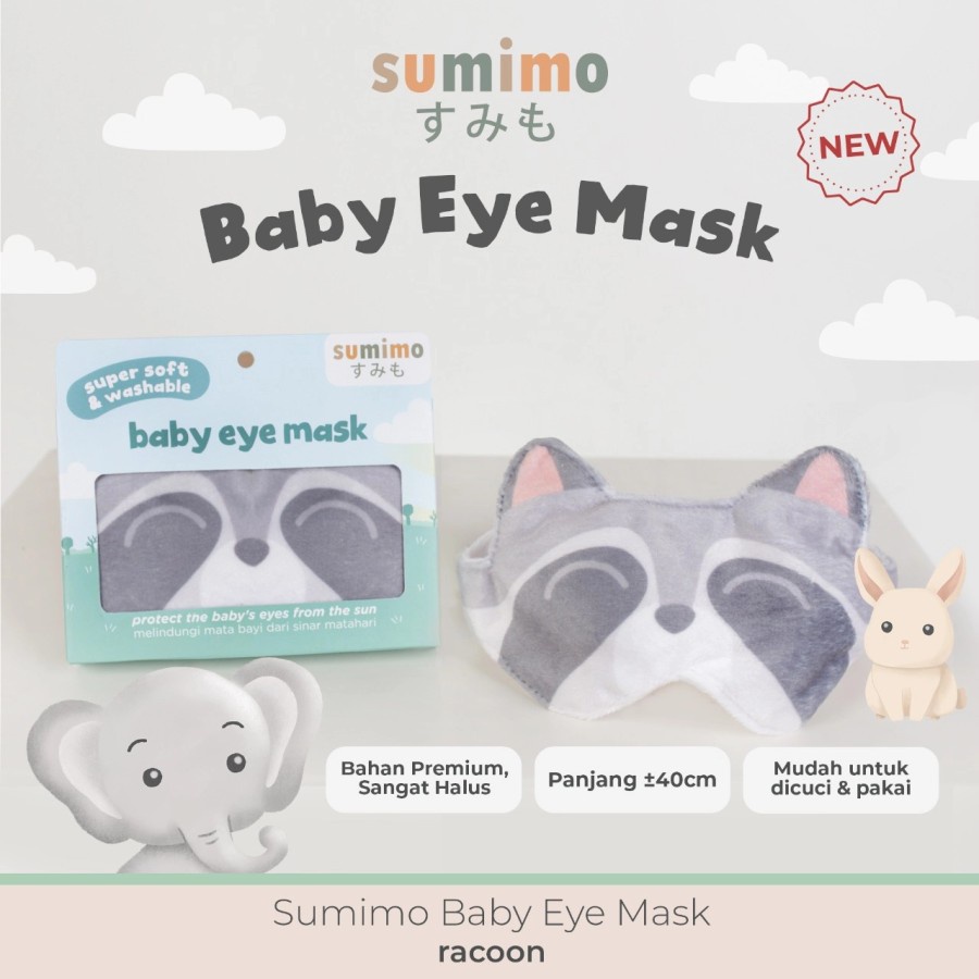 Eye Mask Baby Sumimo Pelindung Penutup Mata Bayi Kacamata Jemur Animal