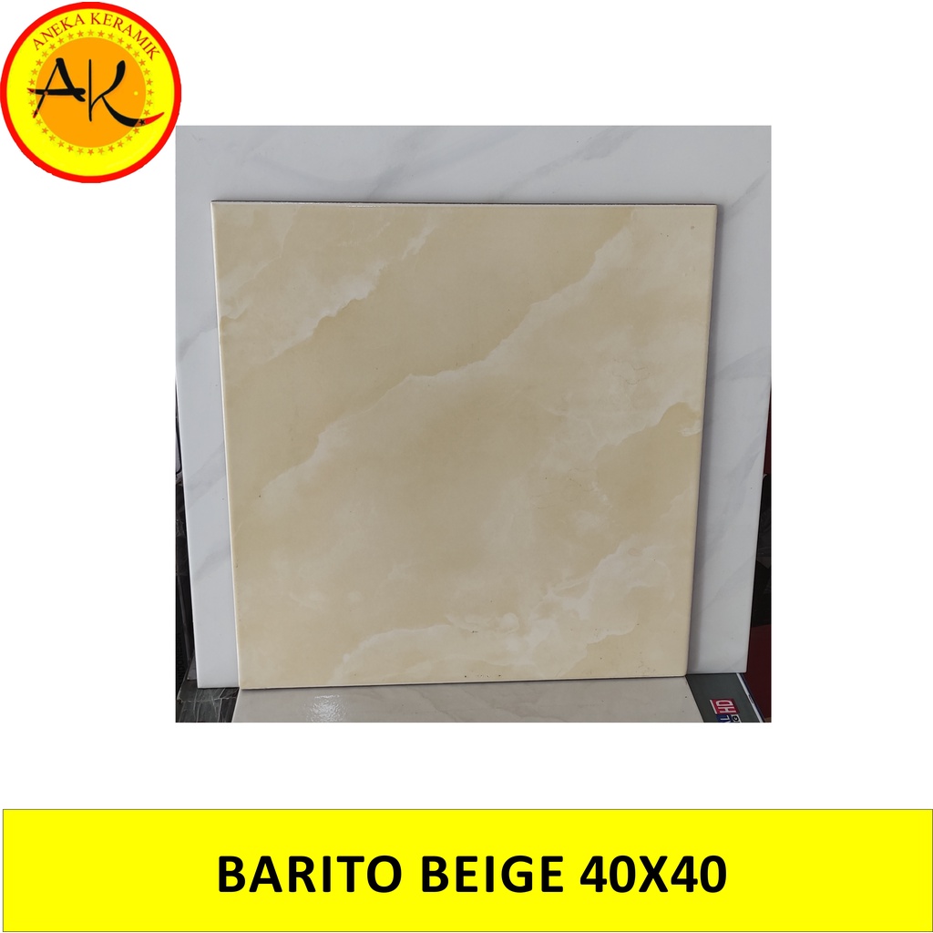 Keramik Lantai Motif Marble Glossy 40x40 Barito Beige