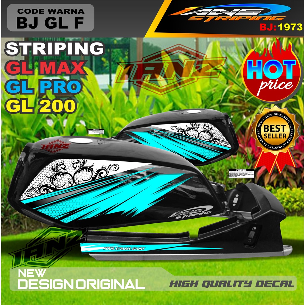 STIKER STRIPING GL PRO NEW DESAIN / STIKER GL 100 TERBARU / STIKER MOTOR