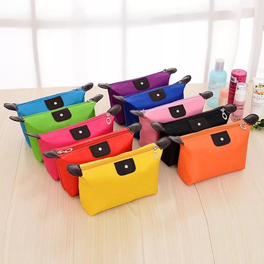 INFY - Tas Kosmetik Makeup Polos Mini Pouch Alat - Alat Wanita Pouch Makeup Tools W064 COD Murah