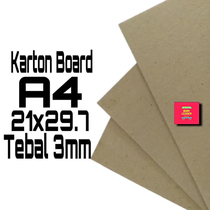 

Karton Board Tebal 3mm ukuran A4