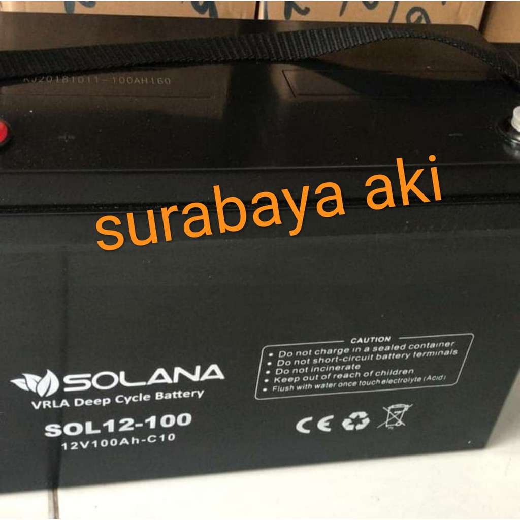 Aki SOLANA Battery 12V 100AH UPS VRLA aki MF SOLANA 100ah aki 100ah