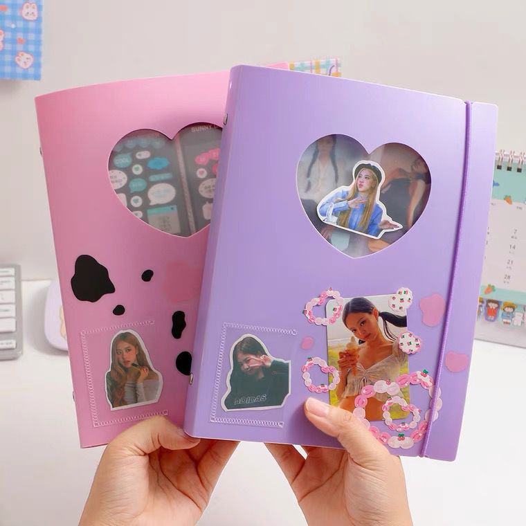 

[HARU] Heart Binder/ Binder Photocard A5 6 ring / A5 KPOP Album Photocard PC / Binder Journaling Korean Style