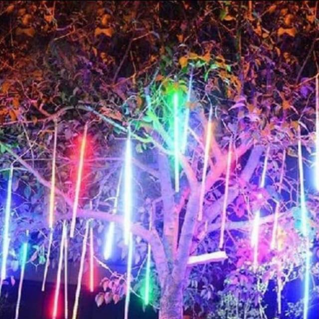 Lampu Meteor RGB Lampu Hias Gantung Warna Warni Tumblr Hias Cafe Taman isi 10 pcs