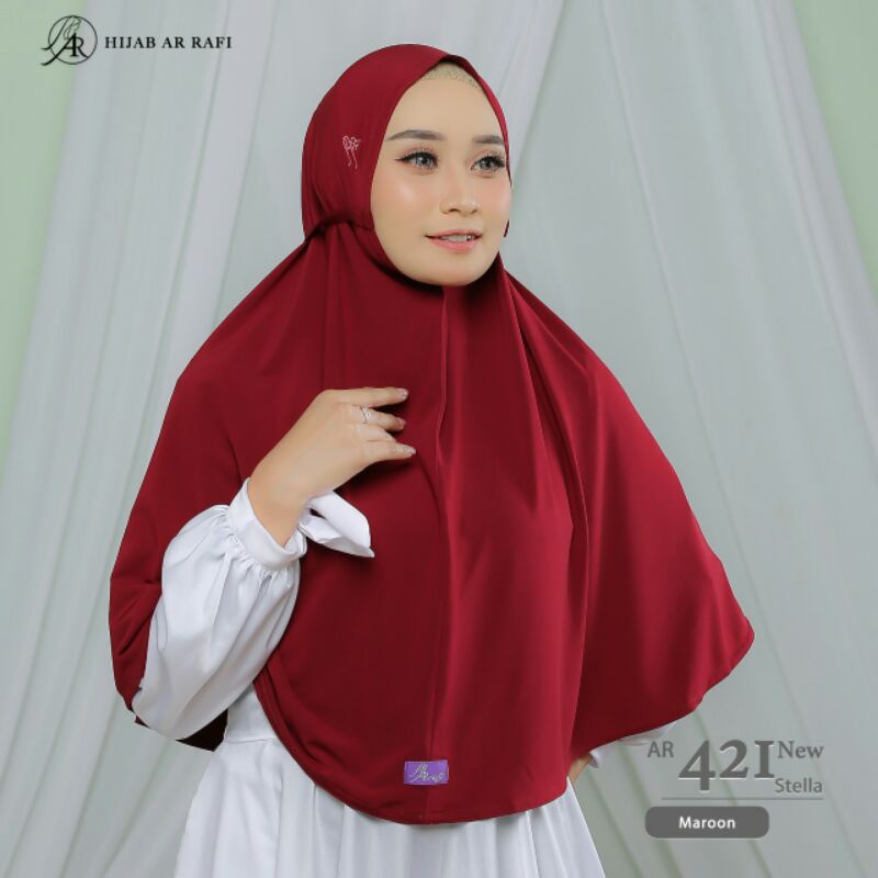 Arrafi hijab jilbab instan AR 421 new-maroon