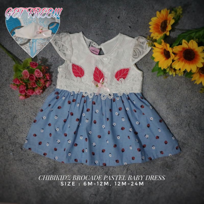 CHIBIKIDZ BROCADE PASTEL BABY DRESS