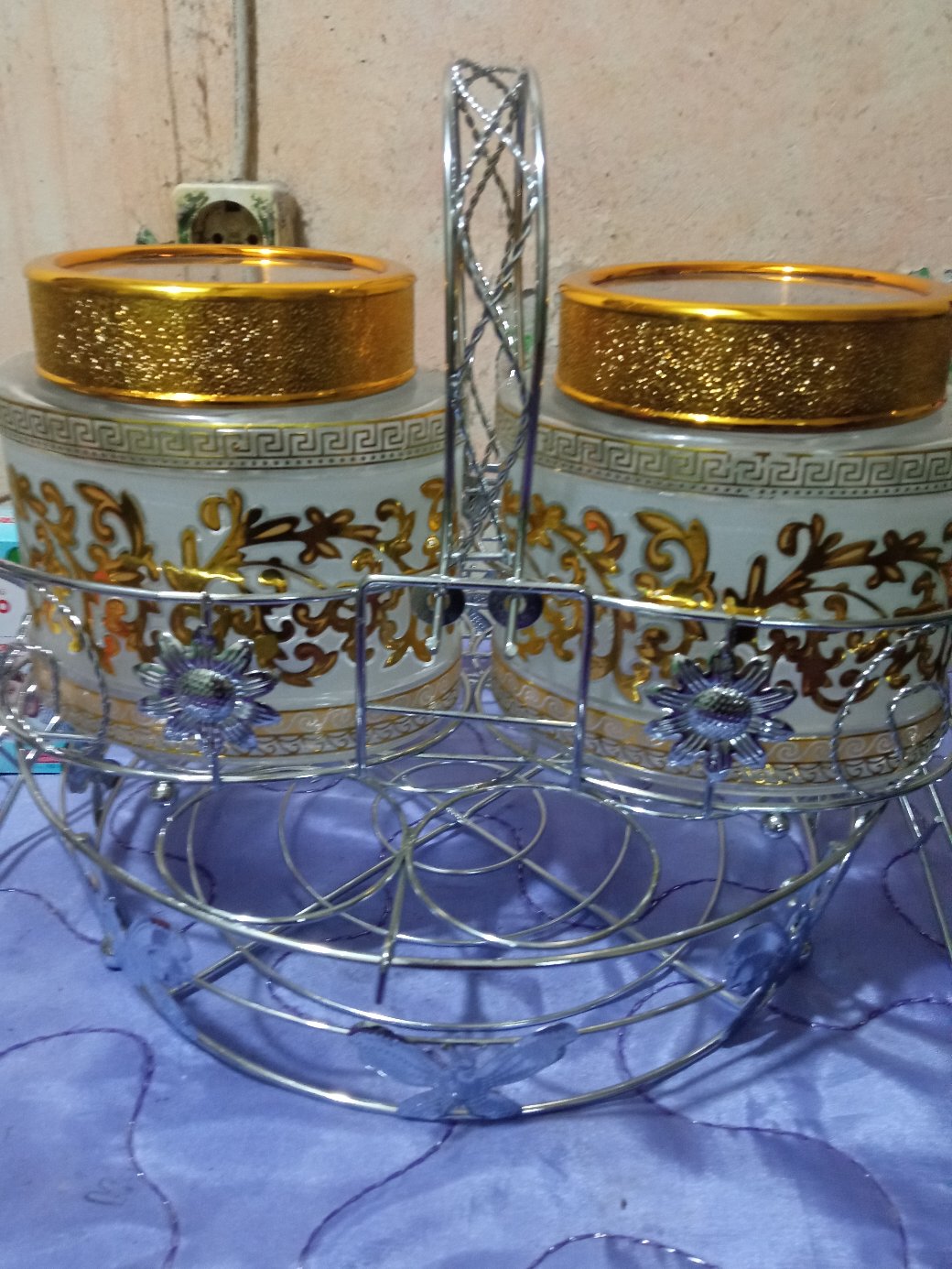 Toples Motif Set Isi 2 + Rak Stainless Bo-132