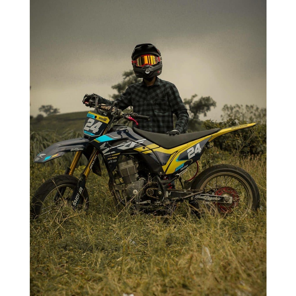 DECAL STIKER MOTOR CRF KUNING bahan (MAX DECAL)