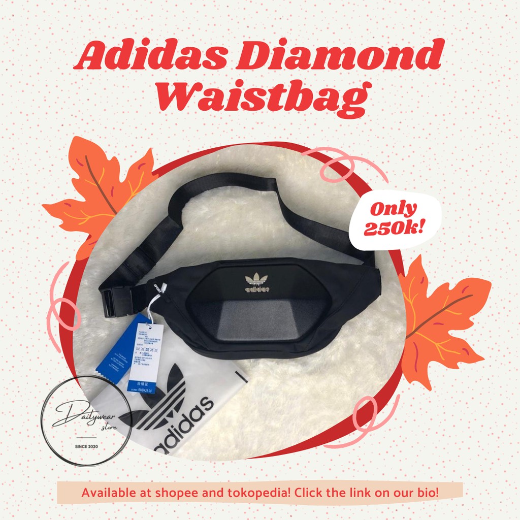 Adidas Diamond Waist Bag / Tas Pria / Tas Pinggang / Murah / Gratis Ongkir