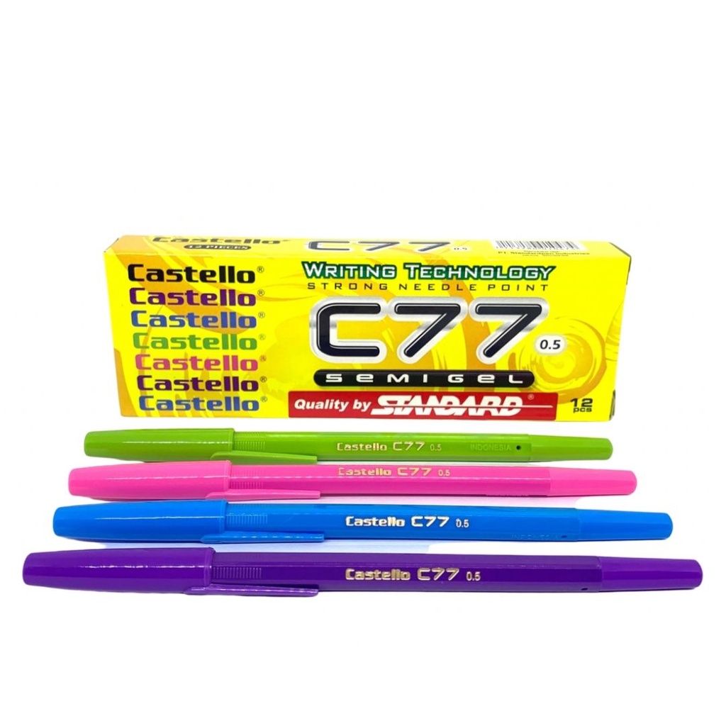 Pen Castello C77 Hitam Bolpen Pulpen Standard / Per Lusin