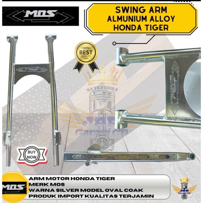Arm Tiger Coak Almunium Silver MOZ Tebal