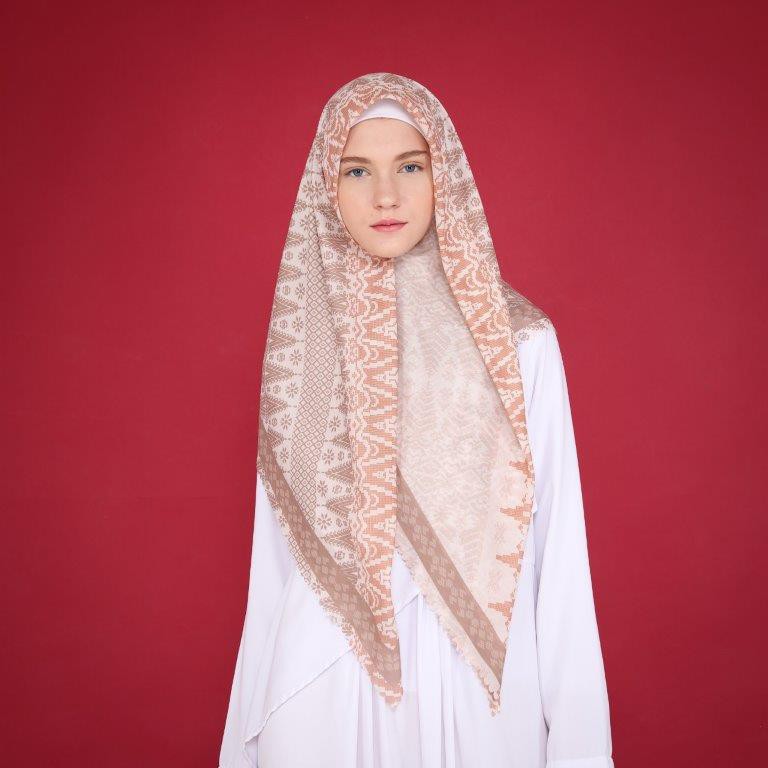 Hijab Voal Motif Songket Palembang