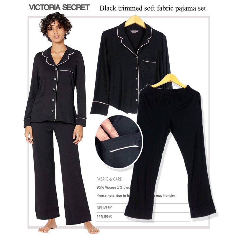 Victoria’s secret pajamas black set
