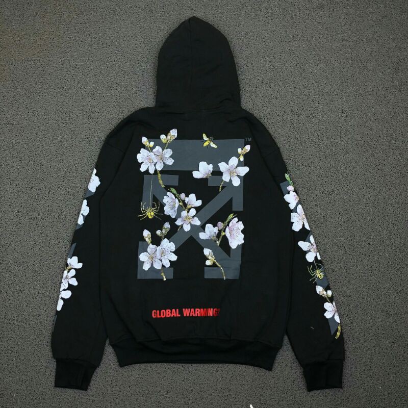 HOODIE SWEATER OFF WHITE FLOWER BEST SELLER TERLARIS