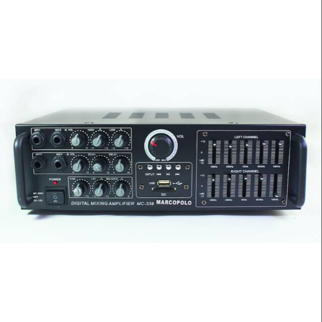 Amplifier profesional Karaoke Digital mixing + Bluetooth MARCOPOLO MC-338