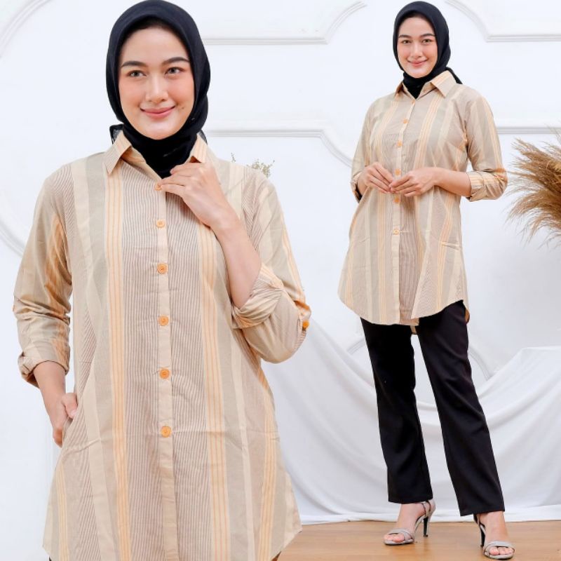 KEMEJA SALUR TERBARU/BLOUSE LEA/ATASAN CANTIK