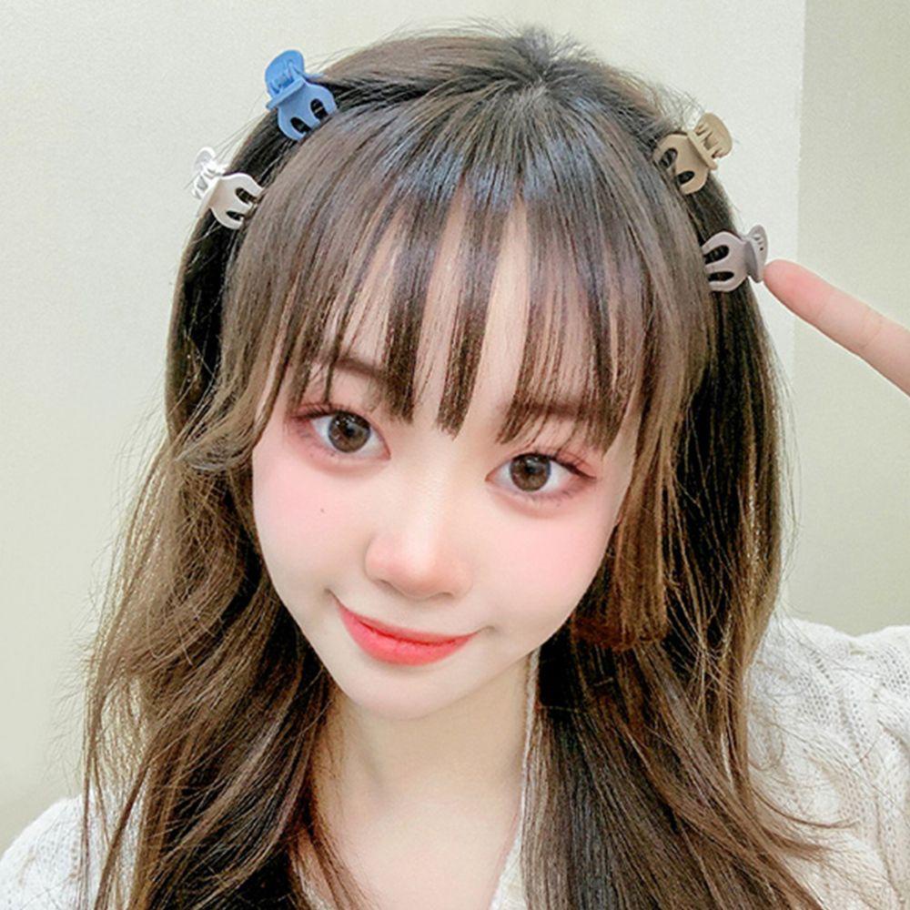 Agustina Cakar Rambut Kecil Lucu 10pcs/kotak Klip Poni Harian Warna Solid Temperamen Gaya Korea Jepit Rambut