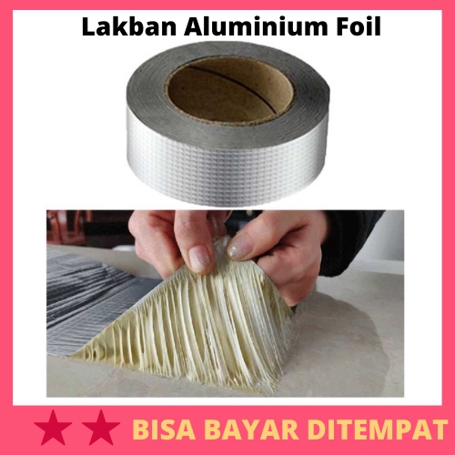 Lakban Aluminium FoiL Adhesive Super Tape / Lakban Lem Tape Ajaib Alumunium Tambal Penambal Panci Se