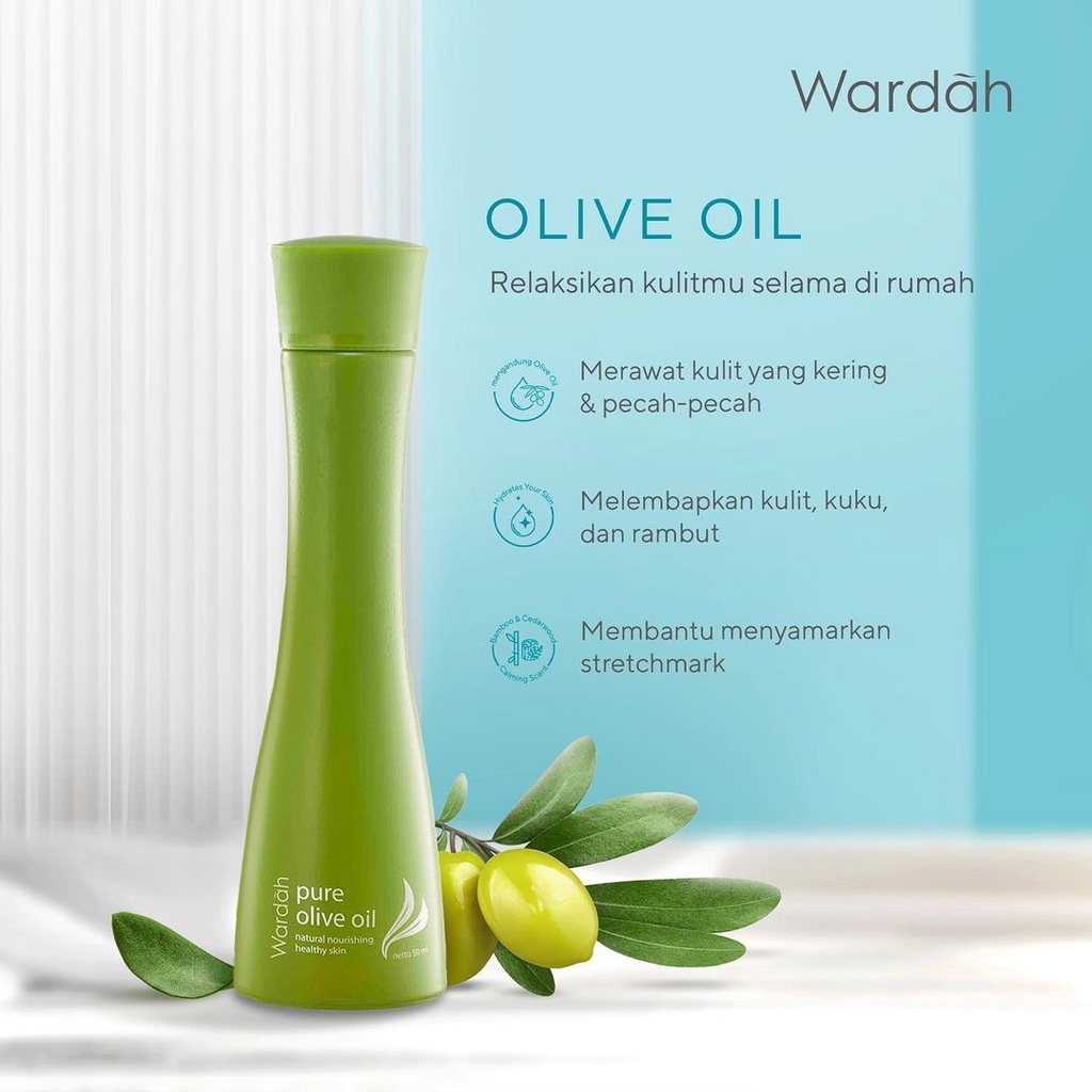 Wardah Pure Olive Oil 50ml | Wardah Olive Oil for Massage 150ml