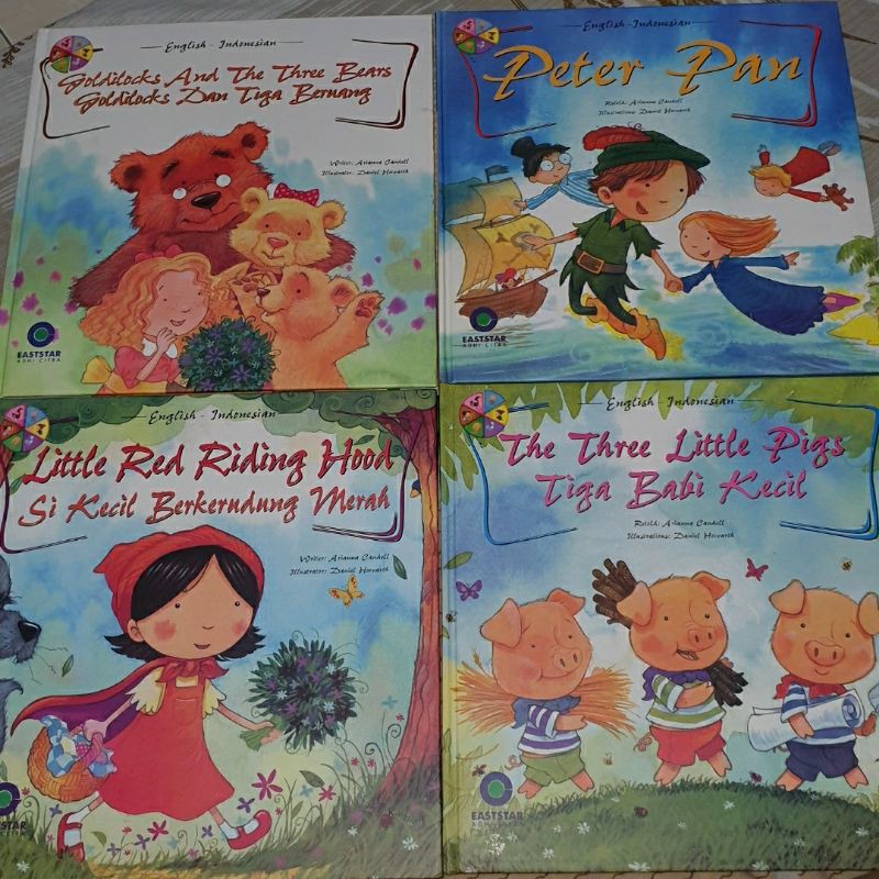 BUKU DONGENG BILINGUAL HARDCOVER ADA 4 JUDUL