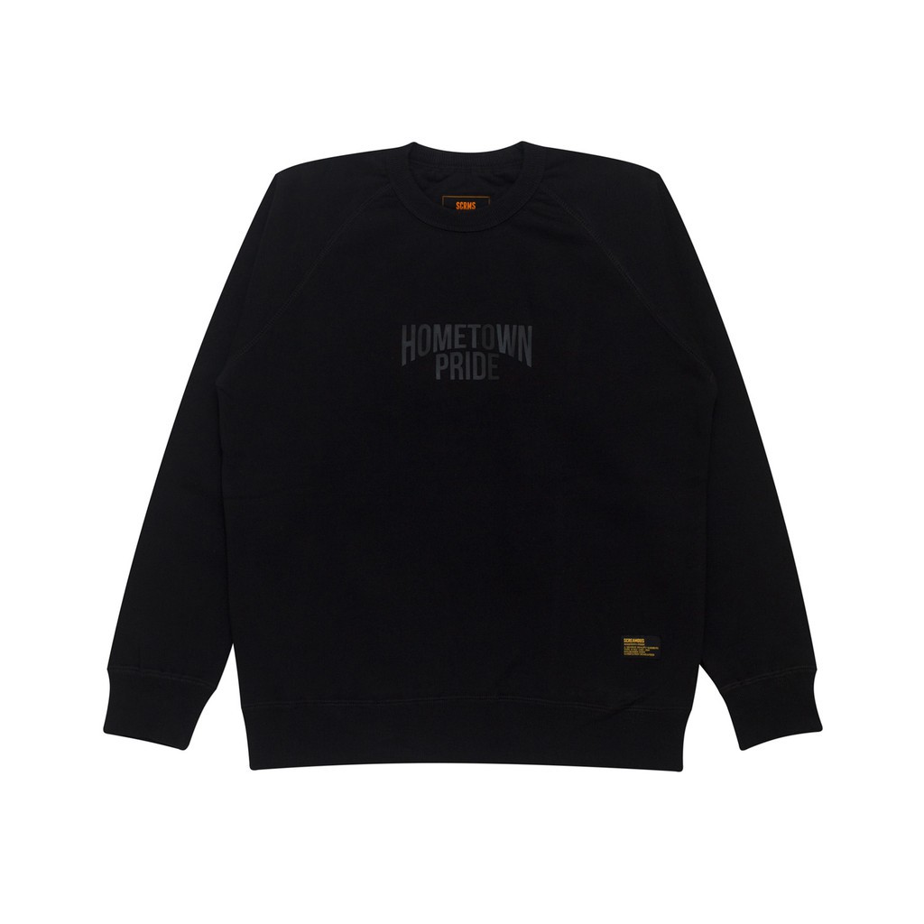 SWEATER CREWNECK SCREAMOUS SIGNATURE HOMETOWN BLACK ON BLACK