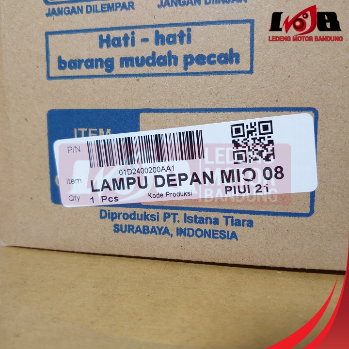 Reflektor Mio Sporty Smile 2008 Headlamp Kaca Lampu Depan Lokal Geronimo