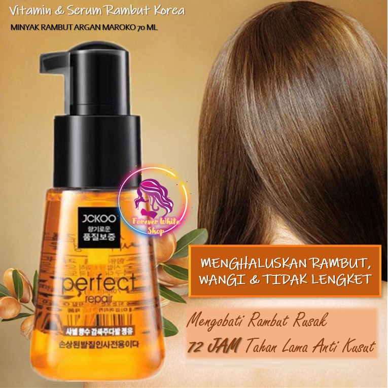 JCKOO Korean Perfect Hair Repair Serum Rambut 70 ML / Hair Serum Rambut Pria Wanita Vitamin Rambut E