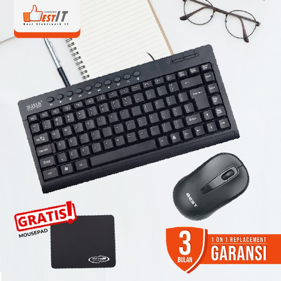 Mouse wireless &amp; Keyboard bundle Gratis Mousepad