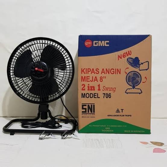 GMC 706 Desk fan 8 inch SWING Kipas Angin Meja Kipas Angin Duduk 8 inch SNI Garansi Resmi