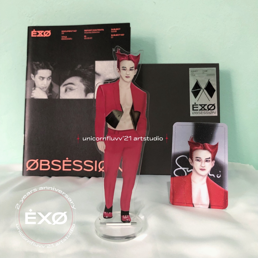 EXO Obsession 2.0 Standee Acrylic Kpop Action Figure | design by unicornfluvv