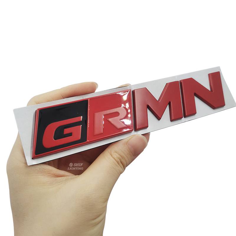 1 X Metal GR MN GR SPORT Logo Car Auto Rear Trunk Emblem Sticker Decal Badge Replacement For TOYOTA GR Sport