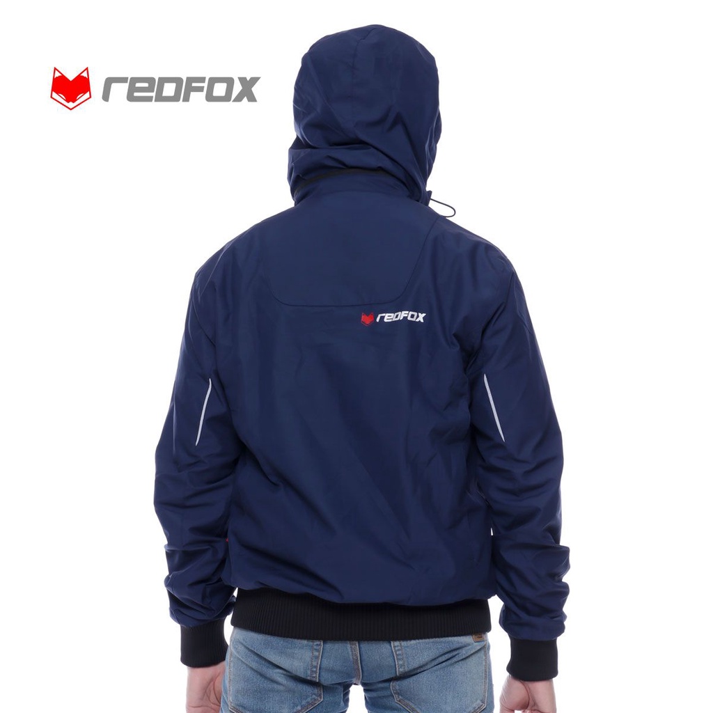 Jaket Motor Anti Angin - REDFOX Tyrano | Navy - Jaket Windproof