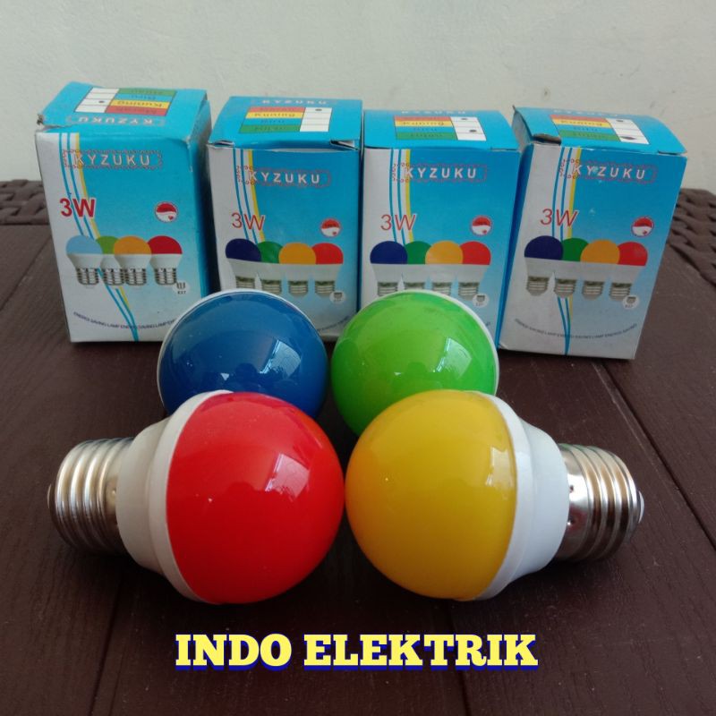 LAMPU LED TIDUR BERWARNA 3 WATT KYZUKU