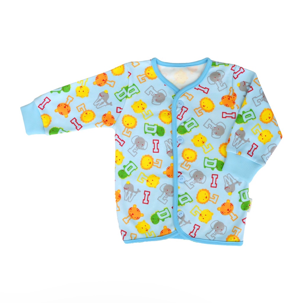 BONBINZOO - Baju Atasan Kancing Depan Anak Bayi Laki Perempuan 0 - 12 Bulan-Baju Pjg KD Alphabet