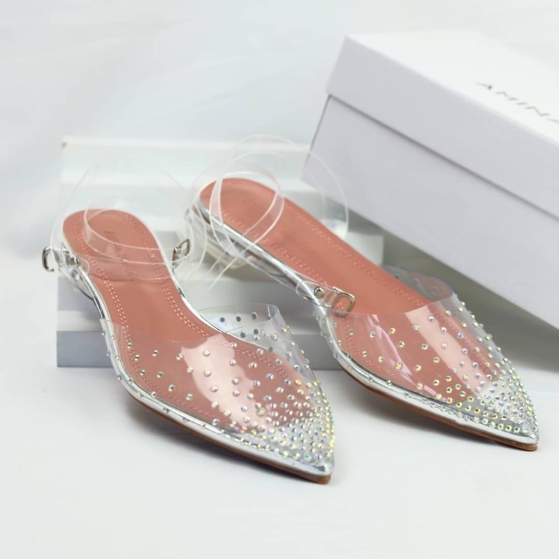 SEPATU WANITA AMINA MUADDI AMS03 AMS04 SWAROVSKI PREMIUM IMPORT