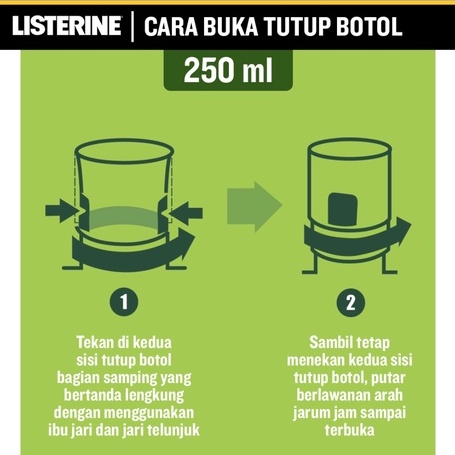 LISTERINE Natural Green Tea Mouthwash / Obat Kumur Antiseptik 250mL