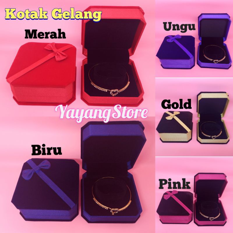 Kotak Gelang / Box Gelang Emas Beludru Mewah