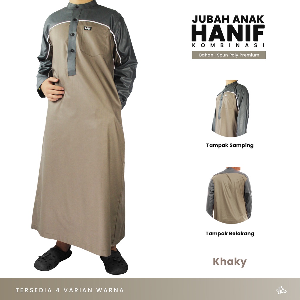 JUBAH ANAK LAKI LAKI KOKO ANAK LENGAN PANJANG PAKAIAN JUBAH MUSLIM ANAK ORIGINAL HANIF