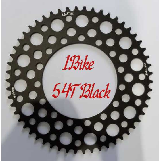 Chainring Luce 54T BCD 130 Bubble Black &amp; Red