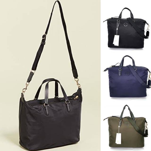 Tory Burch Tilda Nylon Slouchy Satchel totebag tas original authentic asli