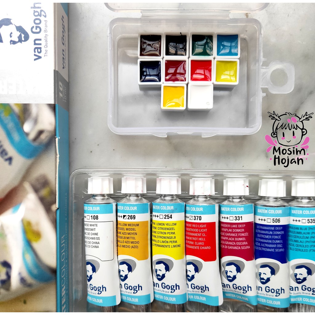 

Van Gogh Watercolor tube share in mini pan 10 warna