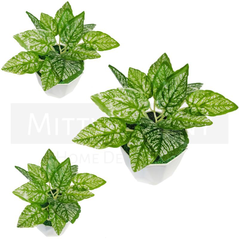 DAUN HIAS PLASTIK TANAMAN BUNGA PLASTIK BUNGA DEKORASI RUMAH TANAMAN HIAS PALSU BUNGA ARTIFICIAL-2